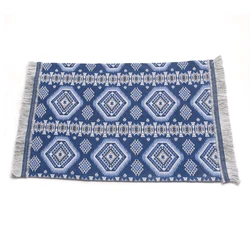 Прямые продажи с фабрики, домашний высококачественный коврик для стола, хлопковый синий коврик, можно изготовить на заказ, коврики и подстилки из хлопка