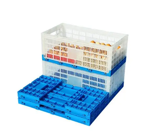 
QS Vigin PP Пластиковая Складная подвижная корзина тоут, Штабелируемый ящик для хранения яиц, большая коробка с оборотом, пластиковая сетка, оптовая продажа  (60684613169)