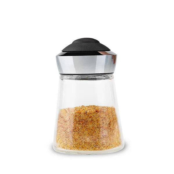 New model new design new idea unique lid salt and pepper spice glass bottles container