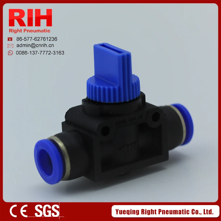 HVFF фитинги запорный 4/6/8/10/12 мм ручной клапан разъемы для воздуха воды, трубы, трубки