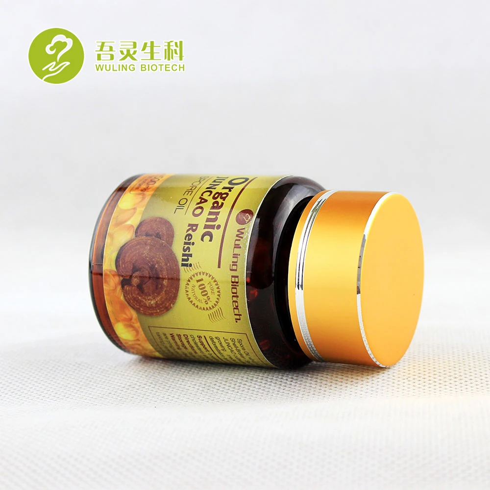 
2020 GMP Chinese supplier Bodybuilding Dietary Supplement improve immunity reishi powder ganoderma lucidum spore softgel 
