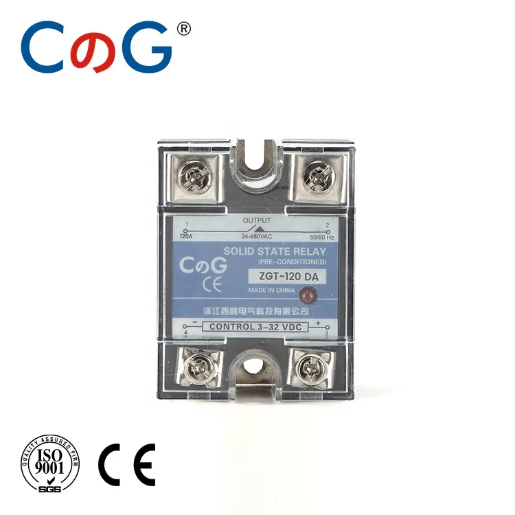 CG SSR-120DA 120A 3-32VDC вход 24-480VAC выход DC-AC промышленного применения твердотельные реле