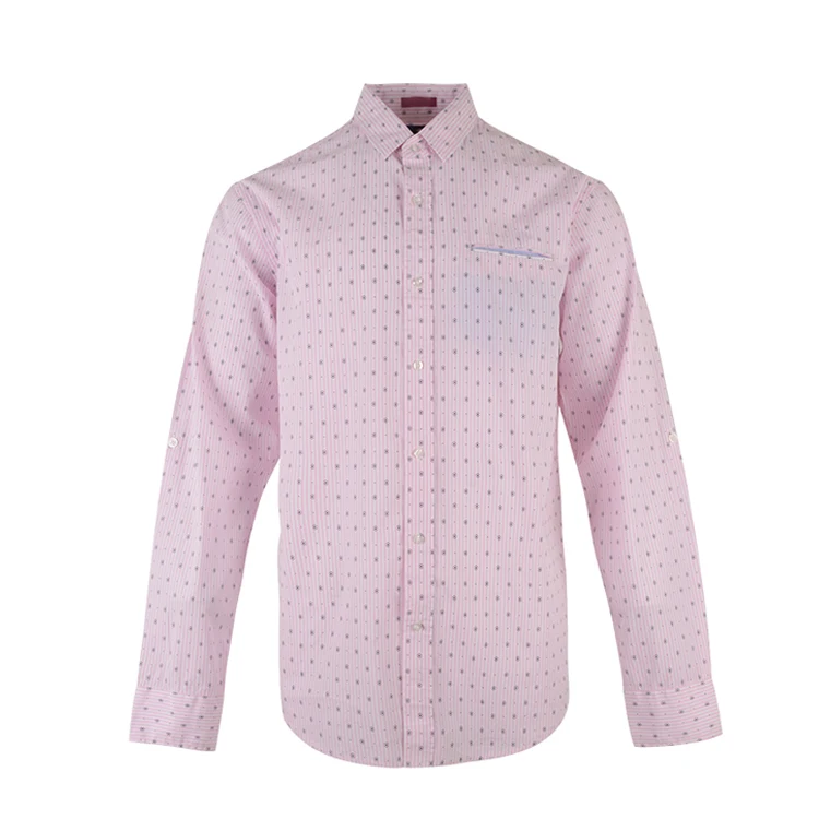 New arrival poplin cotton printed button up wholesale black formal shirts for men