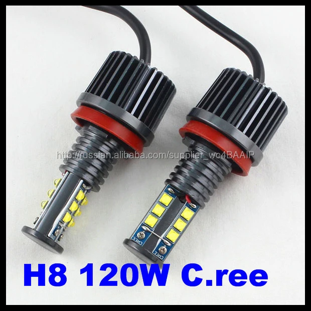мощность CE RoHS одобрил H8 120 Вт из светодиодов ангел глаз для bmw автомобильные аксессуары H8 из светодиодов чайник
