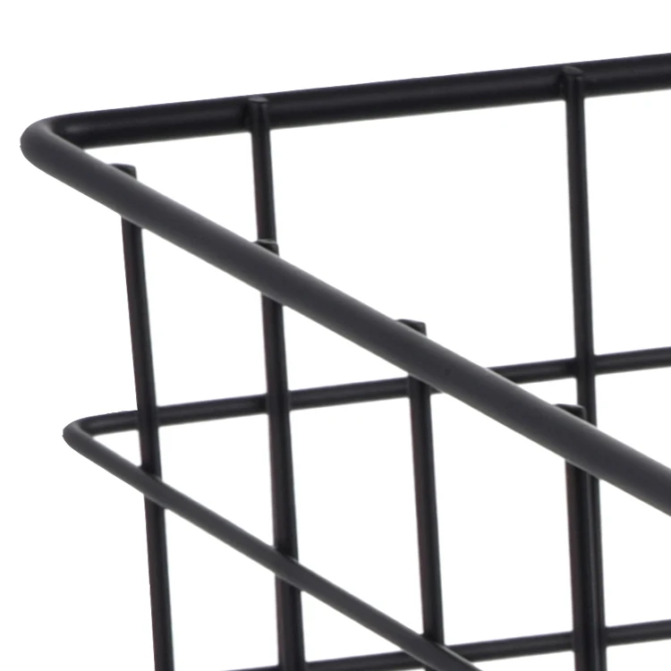 
Large size rectangle metal iron kitchen wire display basket for home storage 