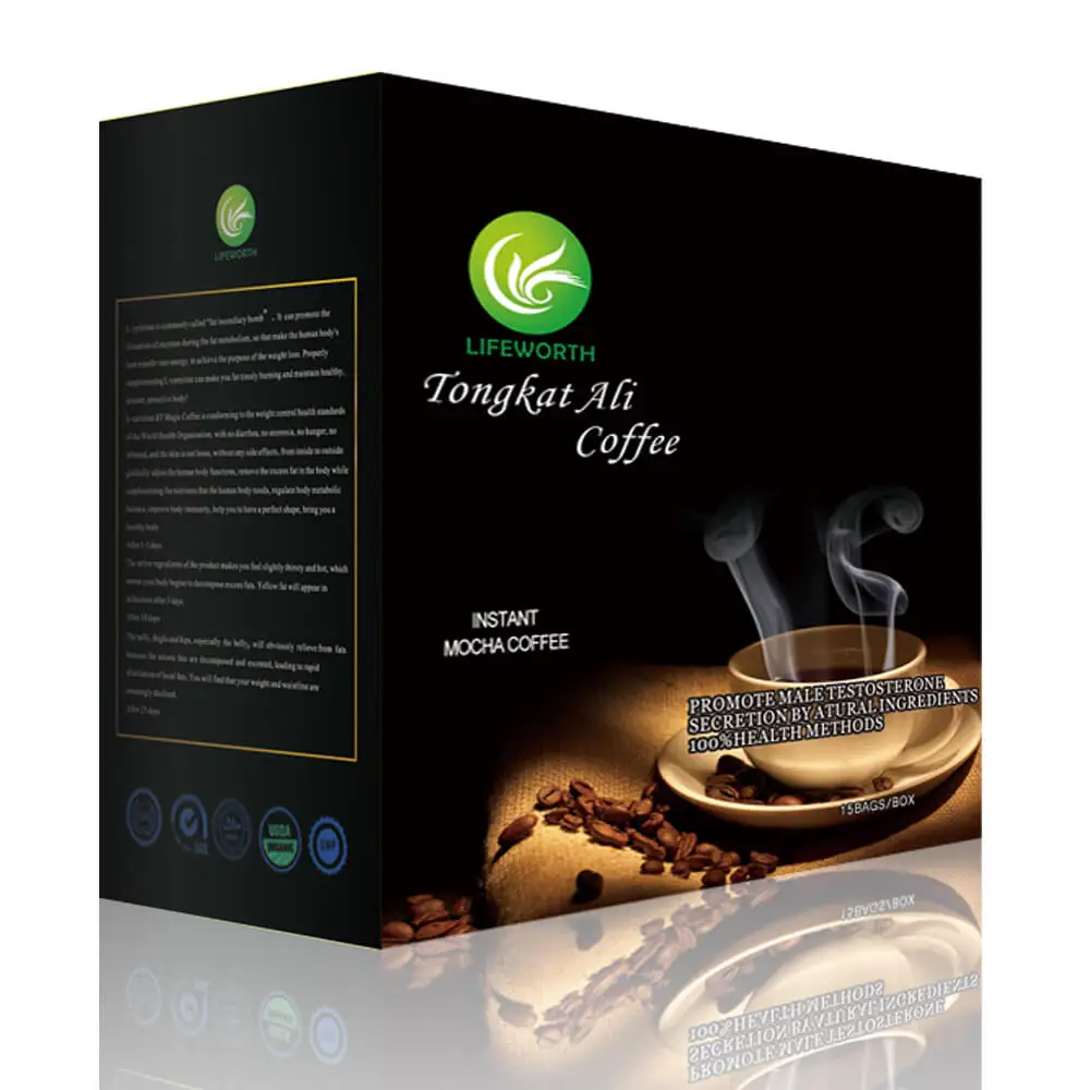 
Напиток для повышения мужской активности Lifeworth tongkat ali mocha coffee частная торговая марка 