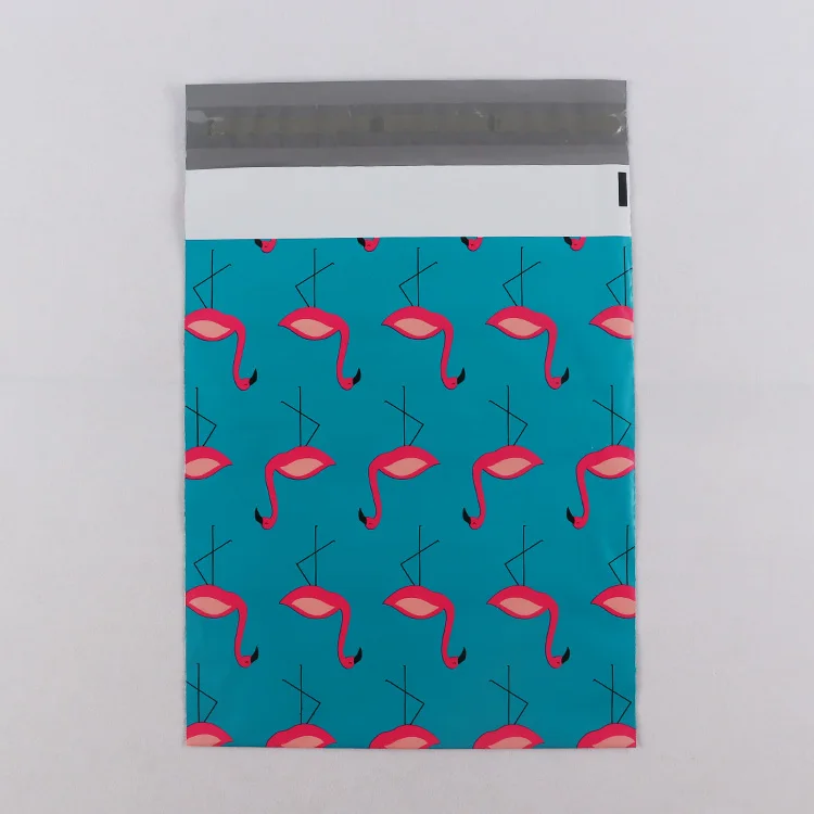Tear proof opaque colored printed pattern poly mailing envelope courier plastic bag for packaging shipping clothing