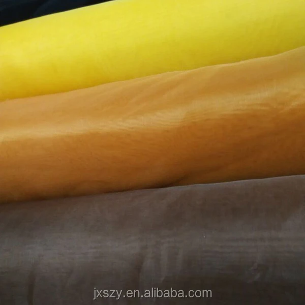 100%silk organza gauze for dress silk fabric organza fabric