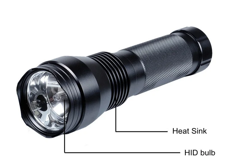 Powerful 24w 35w 50w 65w 75w 85w HID xenon torch light rechargeable flashlight 800 range 6600mah battery aluminium body material
