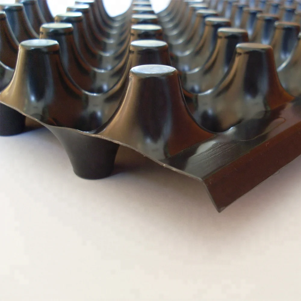 new  PVC perforated dimple composited with geotextile fabric drainage board water storage filter Strip drain