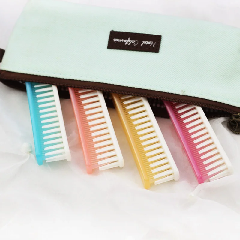 2019 Mini outdoor portable dual purpose dense tooth hairdressing folding  comb