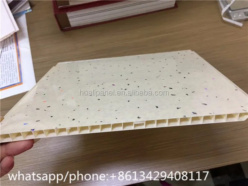 
UK market hot stamping sparkle surface plastic panel for wall and ceiling 