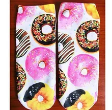 New 2014 New Women Multiple Colors Harajuku 3D Printed Cute Unisex Cotton High Socks
