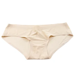 Breathable nude low rise girls underwear ladies sexy seamless panties