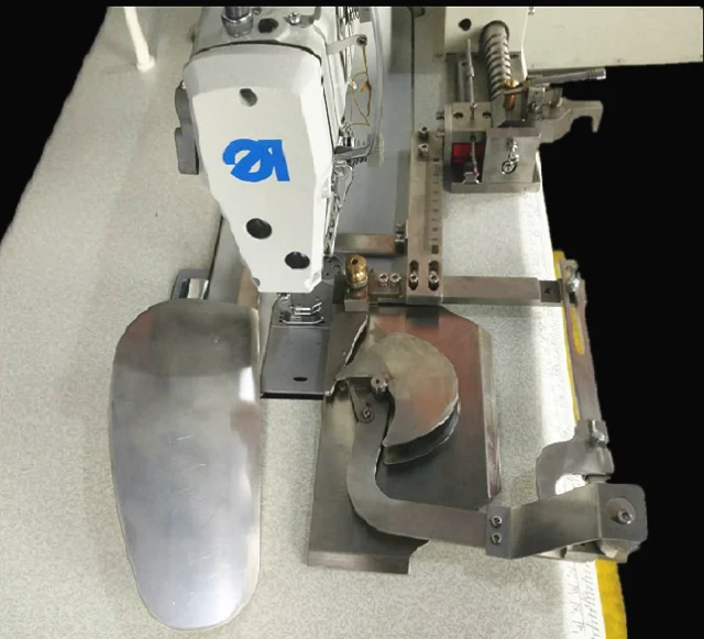 Hat visor automatic sewing machine with computer control