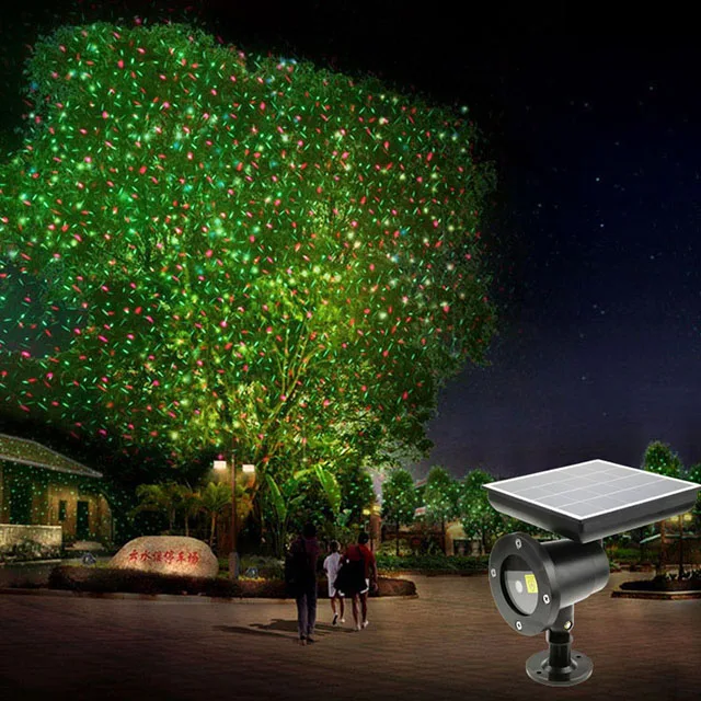 outdoor solar garden laser light