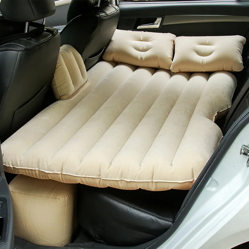  Заднее сиденье автомобиля надувной матрац кровати с Moto насоса и две подушки для путешествий сна