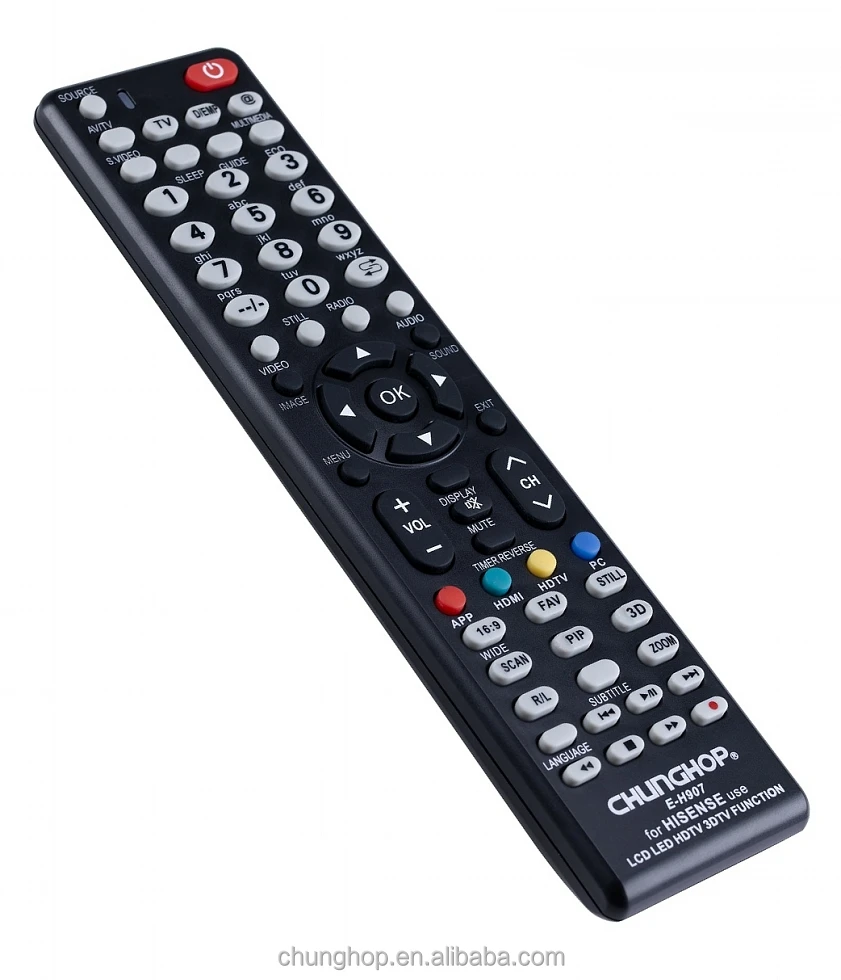 Chunghop E-H907 High Quality Cheap TV Remote Control Replacement for Hisense LED LCD TVs
