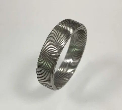 New arrival masculine designs damascus steel ring blanks