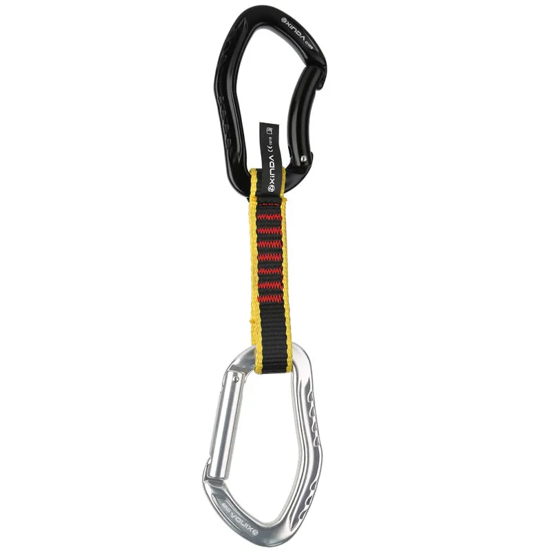 XINDA CE UIAA  25kN quick draw climbing carabiners  with sling