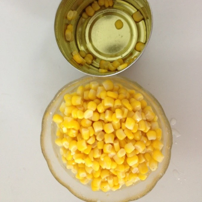 Supermarket customer brand 212ml small tins canned sweet corn