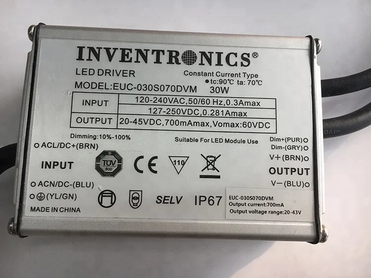 Inventronics led driver 30w 40w 100w 150w waterproof electronic led driver 30w led driver