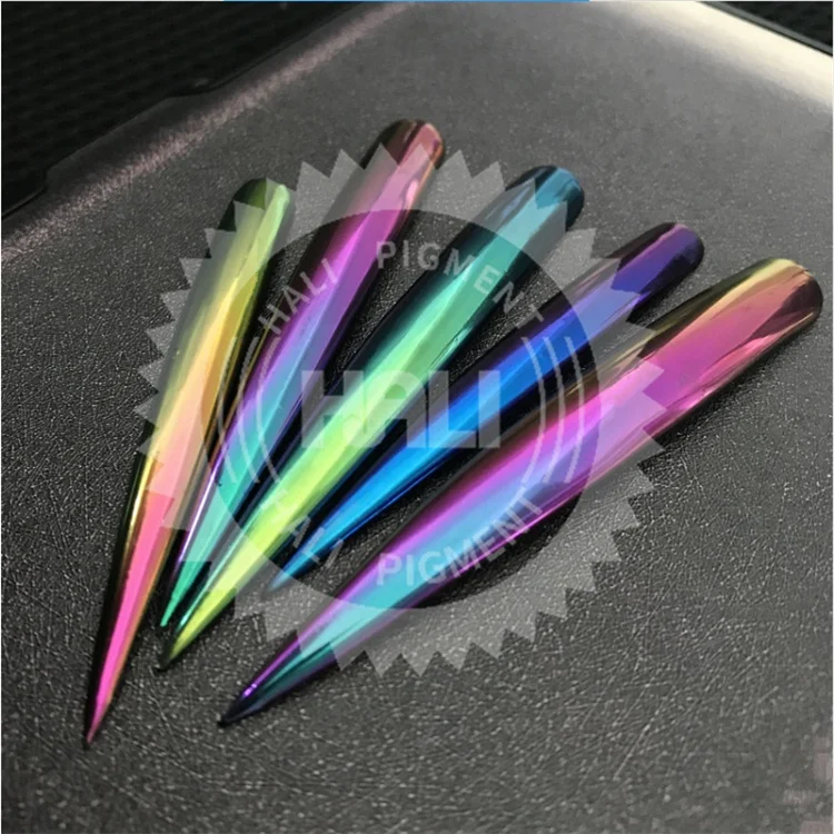 1 Box Chrome Pigment Powder Nails Powder Mirror Color Shift Pigment Hali Chameleon Nail Art Glitter for Gel Nail Polish DIY