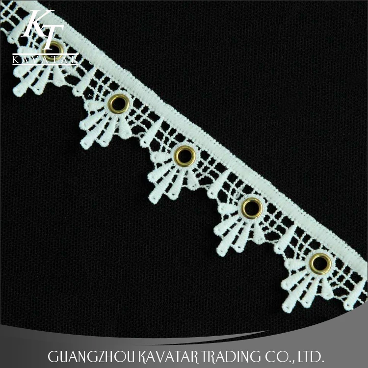 Fashion styles cotton lace trim cotton eyelet lace trim Eyelet belt