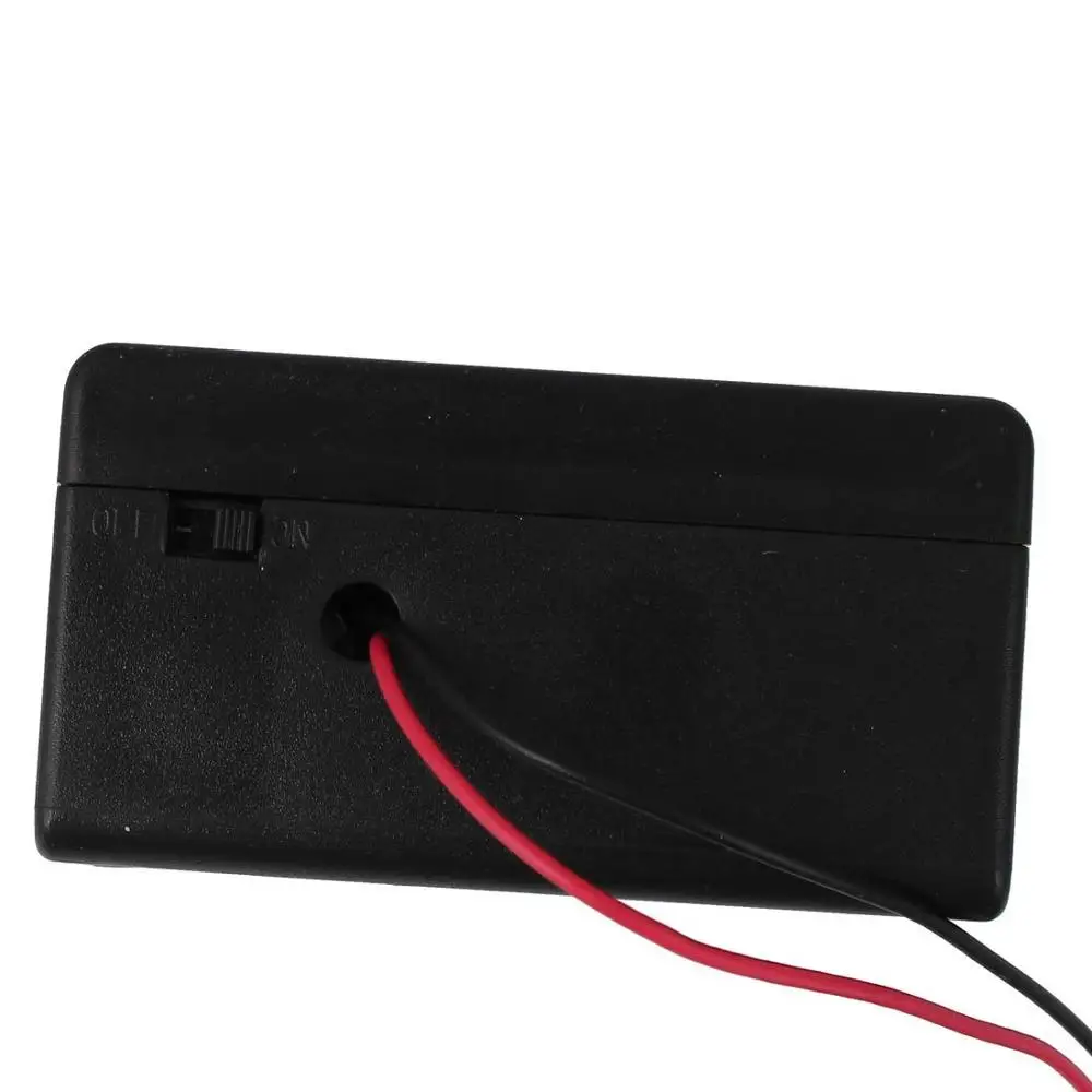 Gelsonlab HSPE-144  2-Slot D Size Battery Holder Contain Two Wires with Cover and Switch (2pc)