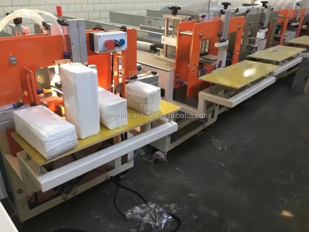 Semi automatic napkin paper bagging plastic sealing machine price