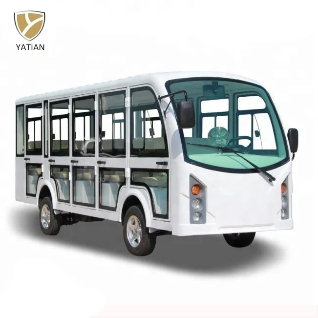 Electric Sightseeing Bus For 14 Passenger AC System Golf Cart With Door