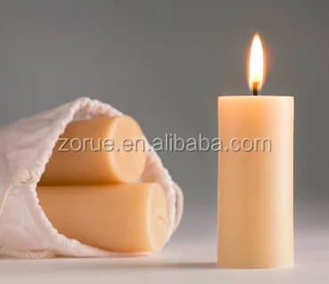 Pure yellow pillar cylinder beeswax candle