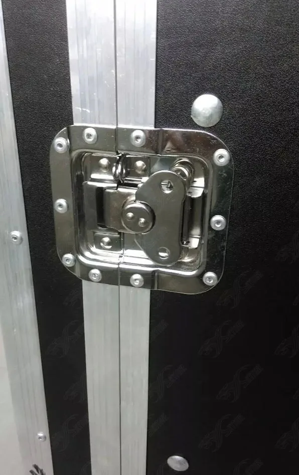 3-door shockproof double layer amplifier flight case, rack case with mixer bracket