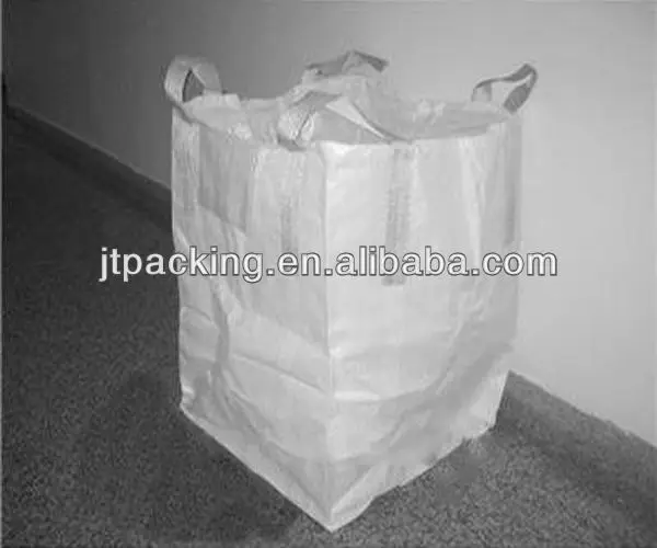 100% PP FIBC 1000kg Ton Jumbo Cement Packing Big Bulk Cooler Discharger Salt factory woven fibc bag made by Germany machine