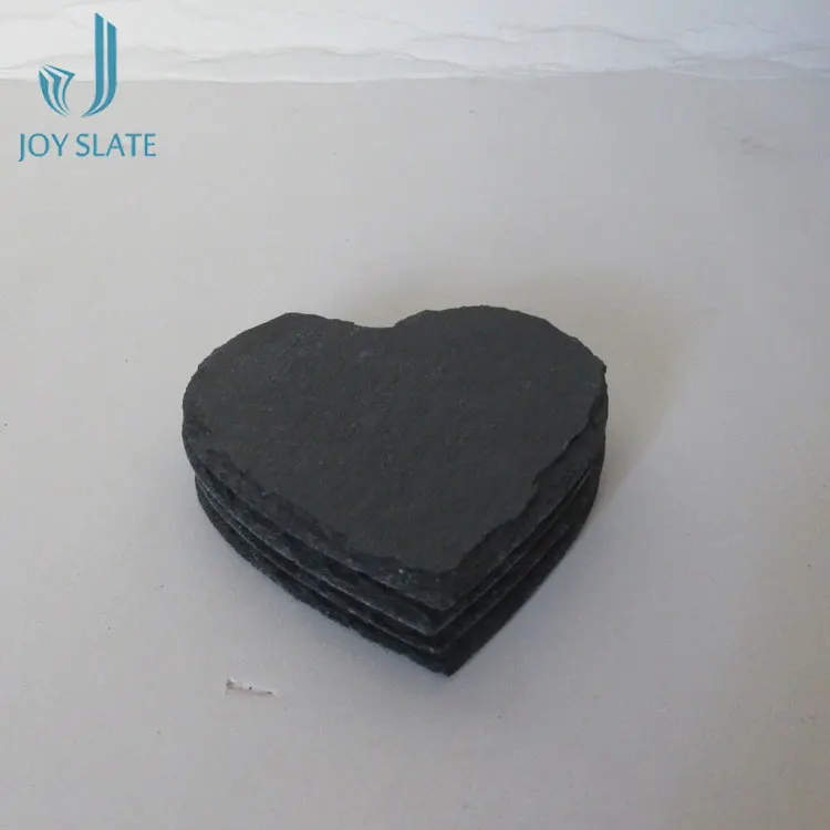 Natural Black Slate For Desk Replacement Fashionable Design With Great Price Square Stone Beer Cup Coaster Tea Mat Detail