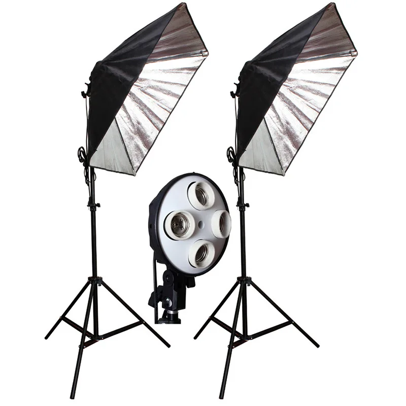 With 4 socket Lamp Bulbs Holder Photographic equipment video lighting softbox