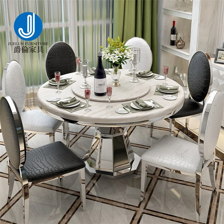 stainless steel marble dining table with rose golden dining tables set dining table round