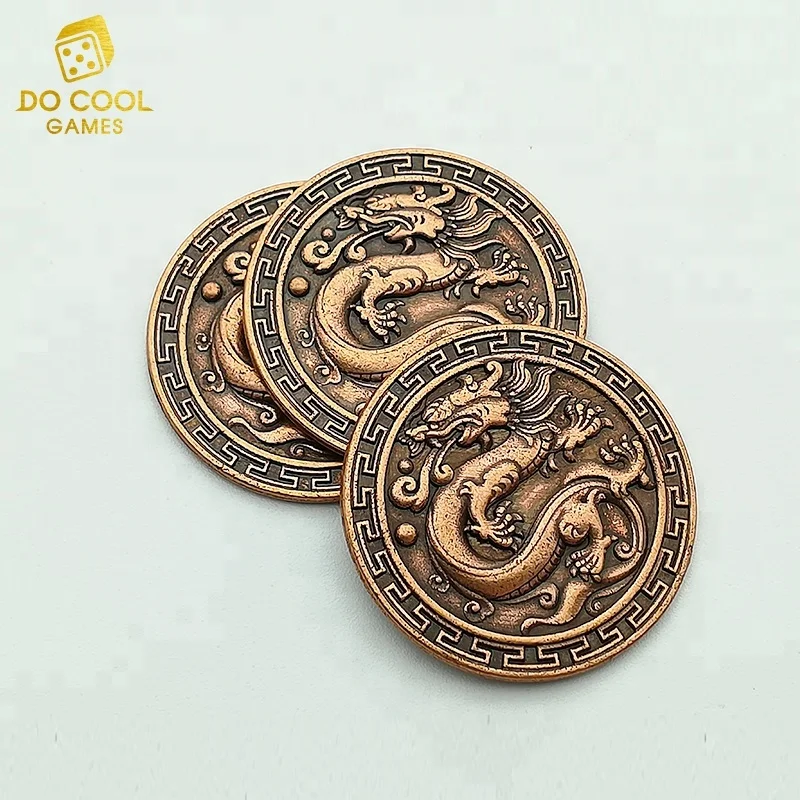 Custom dia casting card game metal token