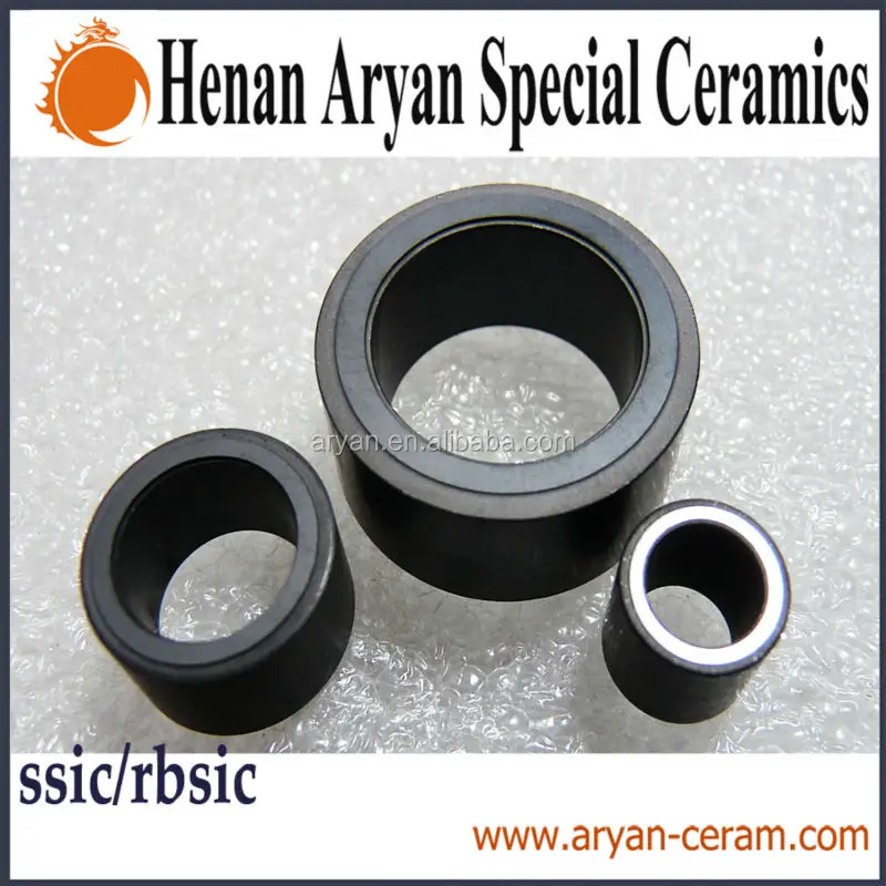High precision sintered silicone carbide sealing ring with 4 slots