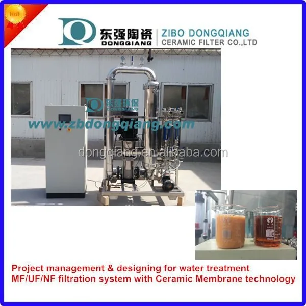 Керамическая мембрана для лабораторной пилотной установки с керамическими фильтрующими элементами фильтрации MF