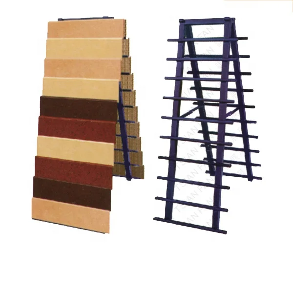 Double-Sided A-Frame Loose Tile Display Rack for Tile Sample Display