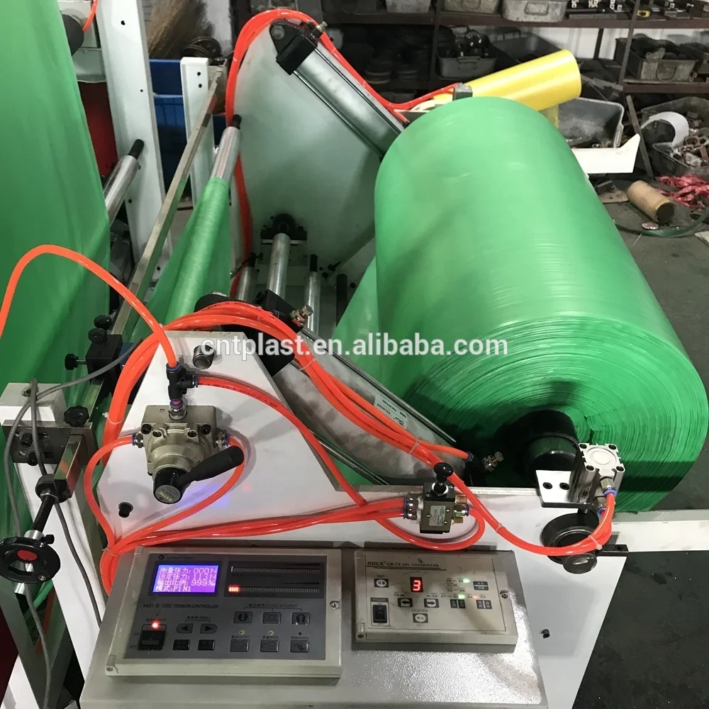 Сверхмощный полиэтиленовый пластиковый кукурузный крахмал, биоразлагаемый шнурок, корзина для мусора, машина для изготовления мешков непрерывного типа