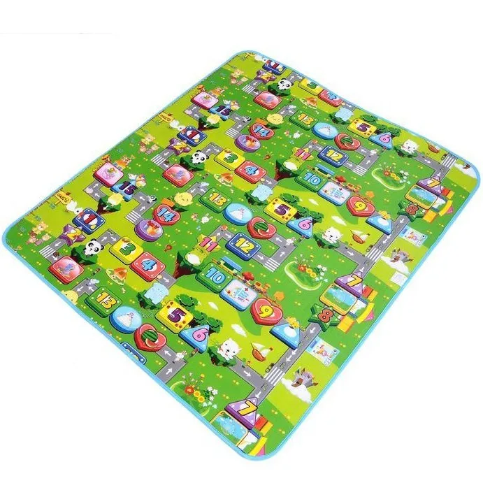 Non-toxic Soft Baby Play mats,Educational children game baby roll up play mat with sides
