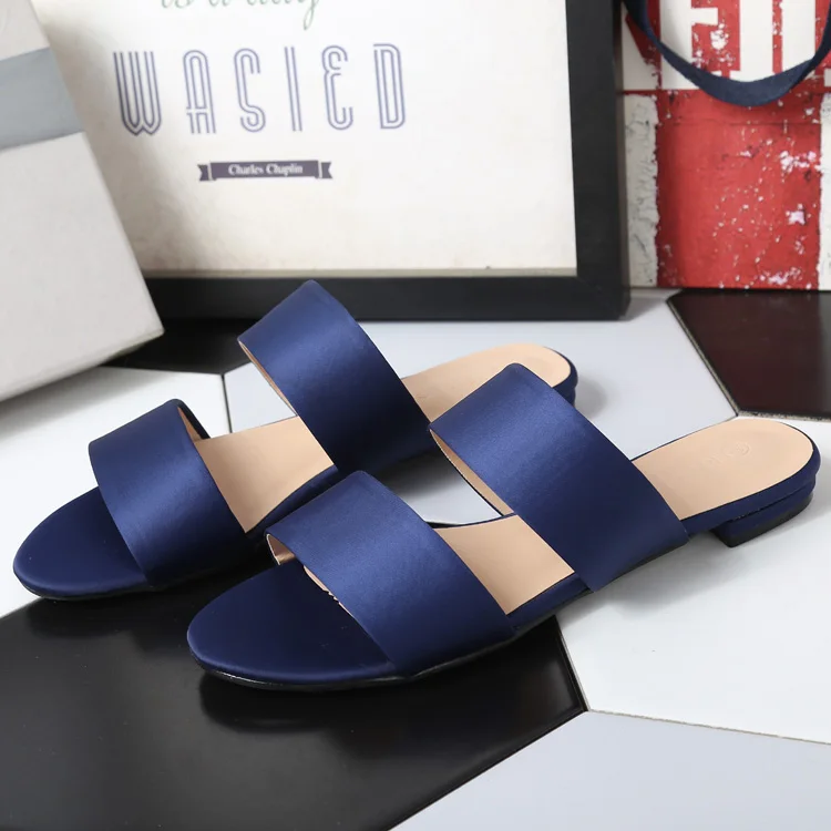 low MOQ women summer slipper ladies shoes flat fashion slipper for lady