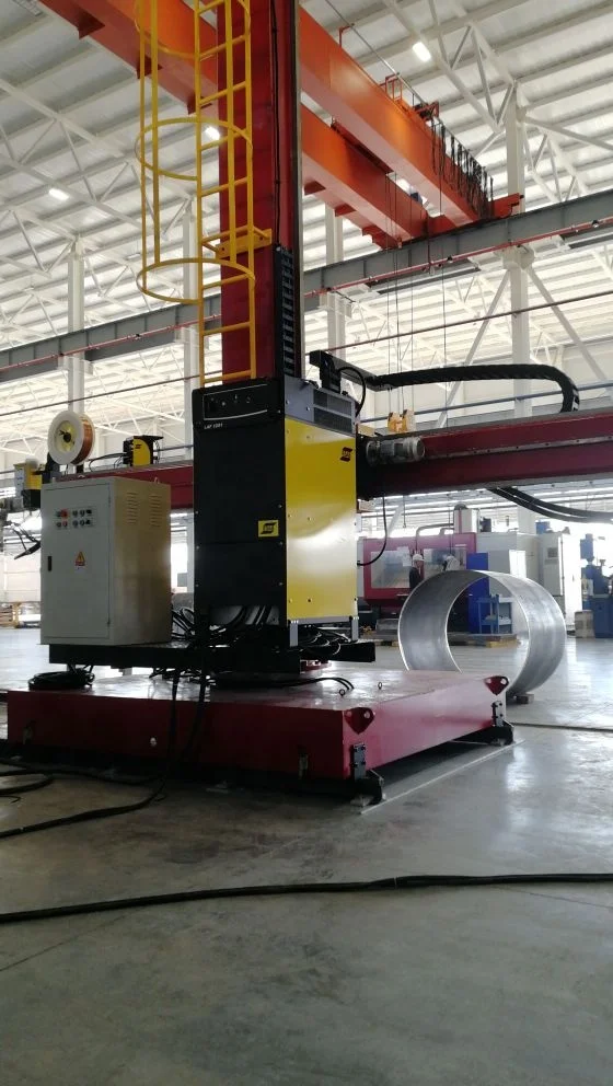 Oil & Gas tank welding Column and boom manipulator with ESAB SAW welding power