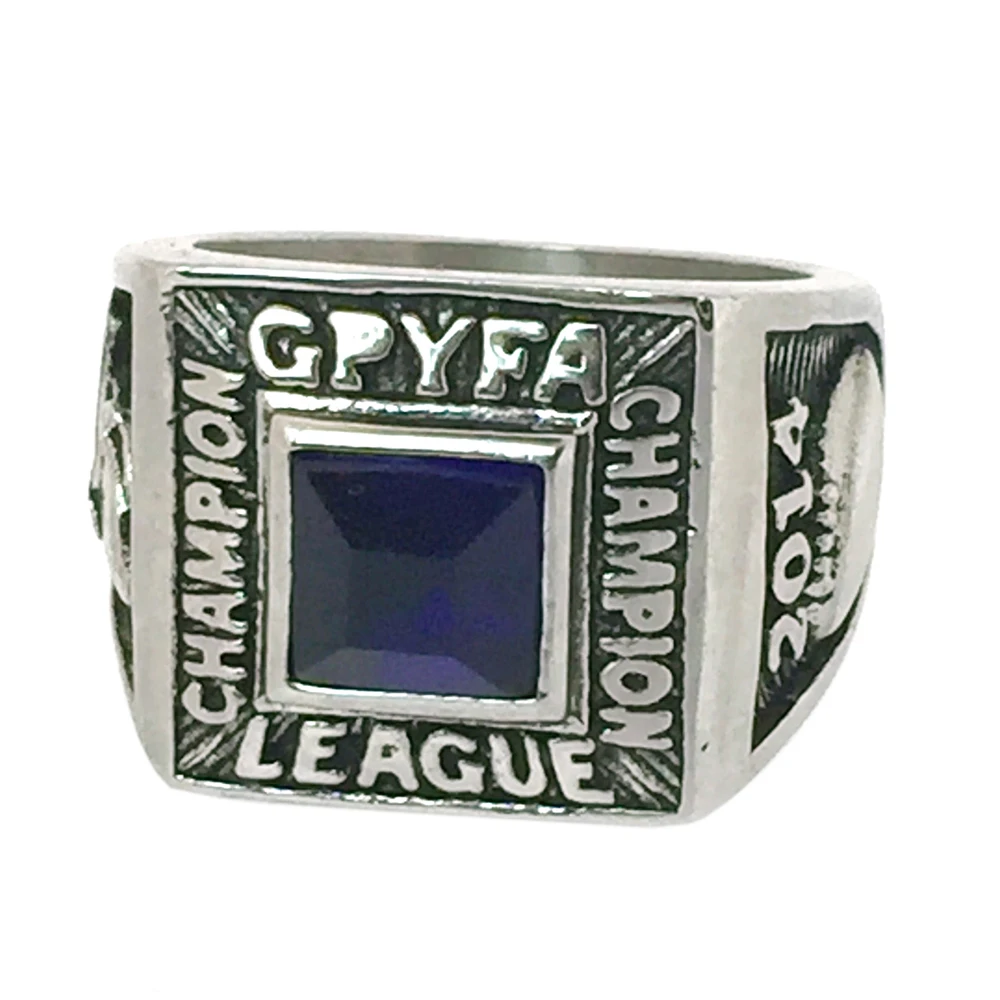 Eco-Friendly Men Ring Jewelry, Blue Stone SS925 Ring