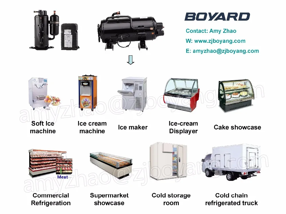 Роторный компрессор boyard qxl 16e r22 для машины мороженого