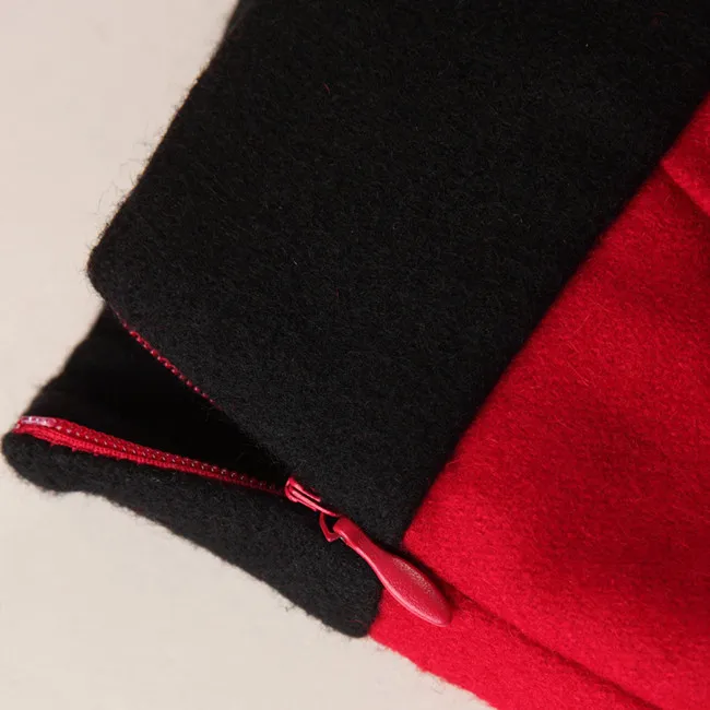 Winter Wool Ladies Wide Leg Palazzo Pants Suspenders Pants