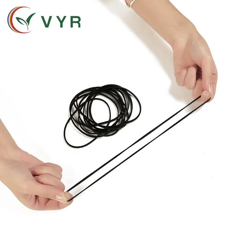 Low Price Best Sell Elastic Hair Bands Small Black Rubber Band