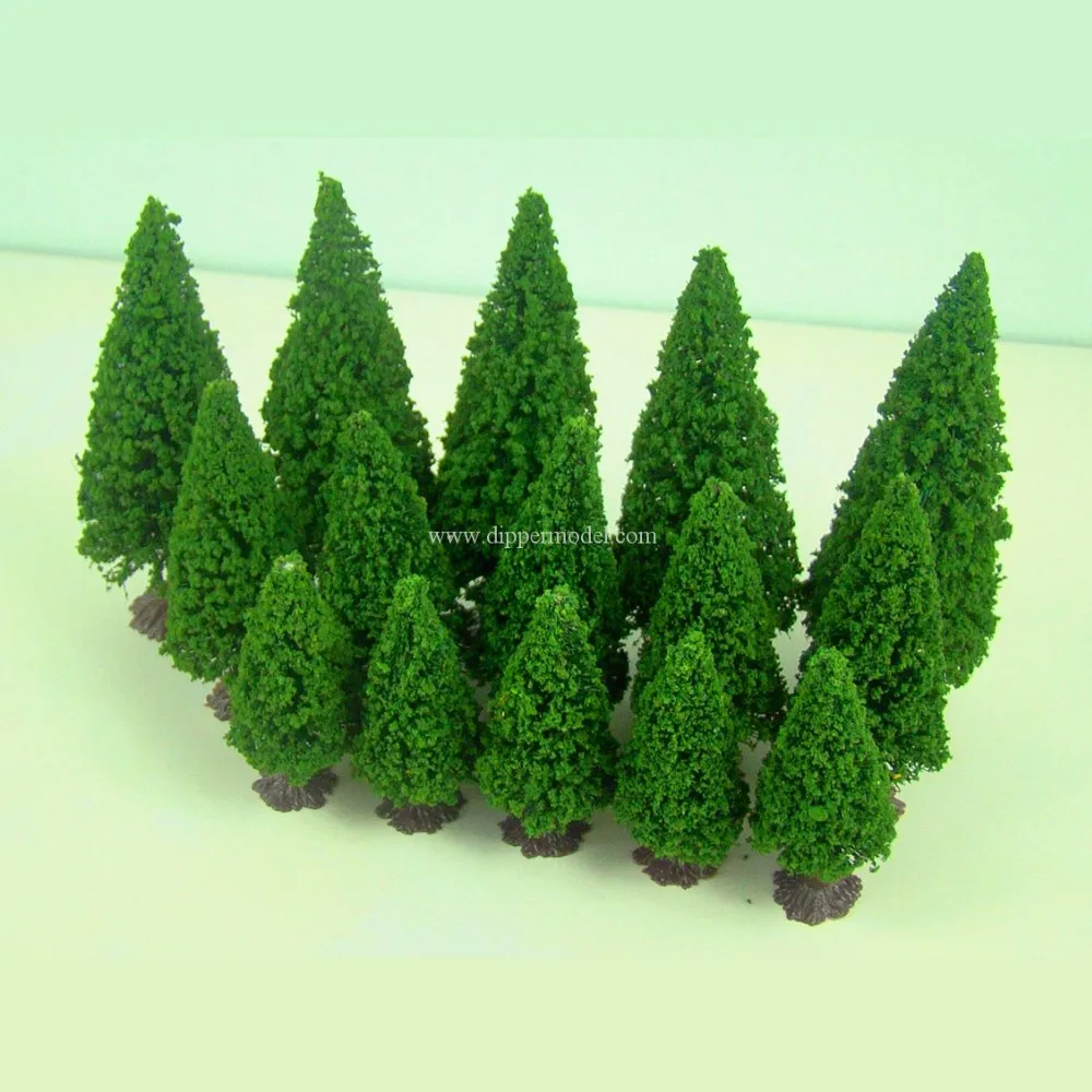 Artificial miniature architectural&train scale model trees